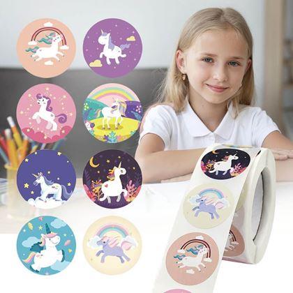 Imaginea din Autocolante pentru copii 500 bucăți - unicorni colorați