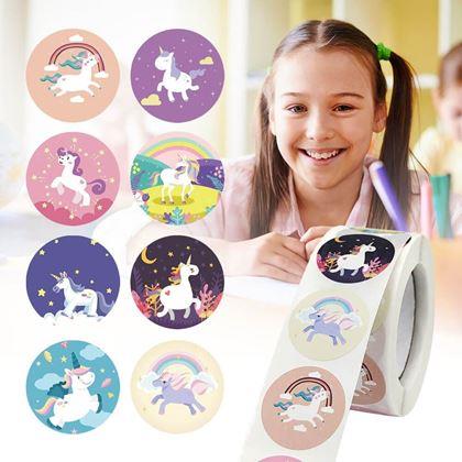 Imaginea din Autocolante pentru copii 500 bucăți - unicorni colorați