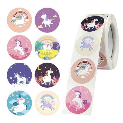 Imaginea din Autocolante pentru copii 500 bucăți - unicorni colorați