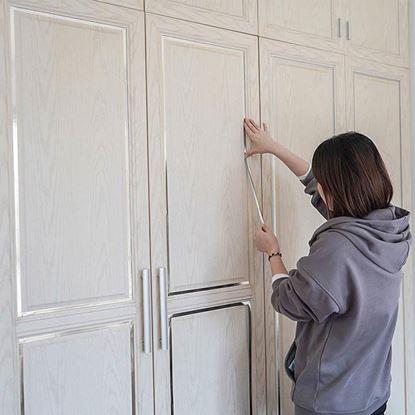 Imaginea Bandă decorativă lucioasă - argintiu
