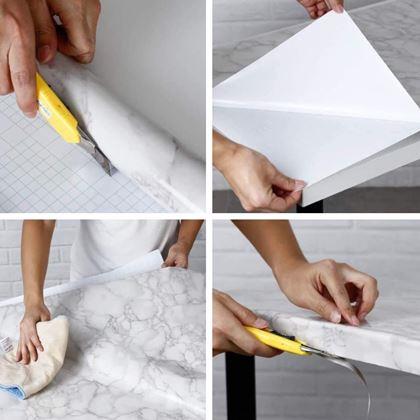 Imaginea din Tapet marmură 100 cm - marmură albă