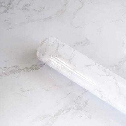 Imaginea din Tapet marmură 100 cm - marmură albă