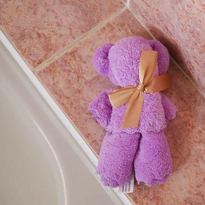 Imaginea din Prosop pentru față ursuleț cu fundiță - mov