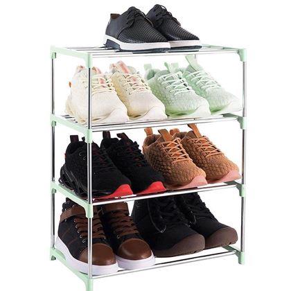 Imaginea din Rack pliabil pentru pantofi  -  verde deschis