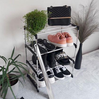 Imaginea din Rack pliabil pentru pantofi  -  negru