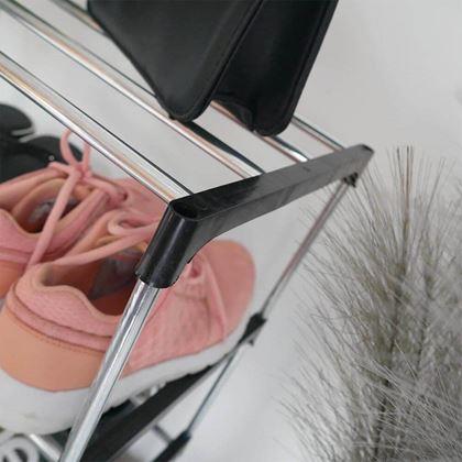 Imaginea din Rack pliabil pentru pantofi  -  negru