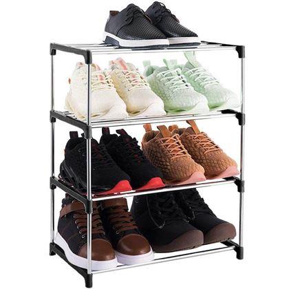 Imaginea din Rack pliabil pentru pantofi  -  negru