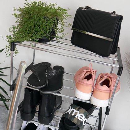 Imaginea din Rack pliabil pentru pantofi  -  negru