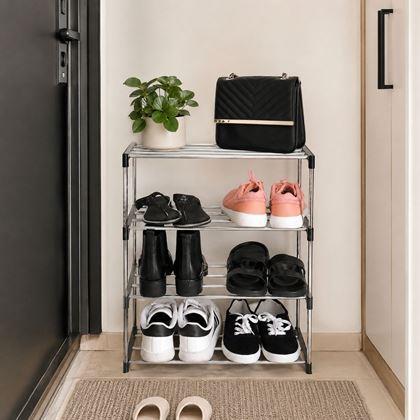 Imaginea din Rack pliabil pentru pantofi  -  negru
