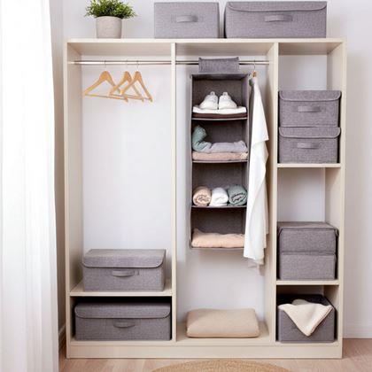 Imaginea din Organizator suspendat pentru dulap cu 4 rafturi