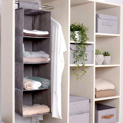 Imaginea din Organizator suspendat pentru dulap cu 4 rafturi