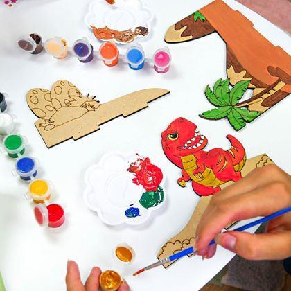 Imaginea din Kit pentru realizarea unei imagini 3D  -  dinozauri