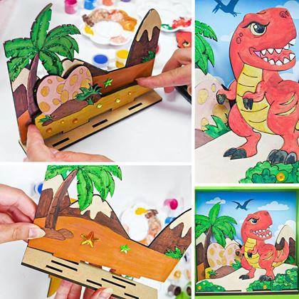 Imaginea din Kit pentru realizarea unei imagini 3D  -  dinozauri