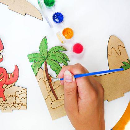 Imaginea din Kit pentru realizarea unei imagini 3D  -  dinozauri