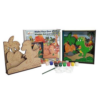 Imaginea din Kit pentru realizarea unei imagini 3D  -  dinozauri