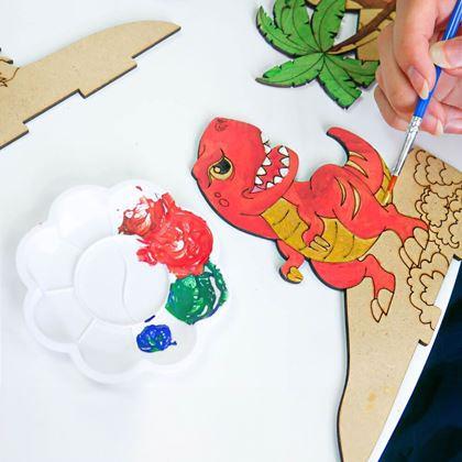 Imaginea din Kit pentru realizarea unei imagini 3D  -  dinozauri