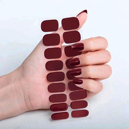 Imaginea din Abțibilduri unicolore pentru unghii  -  claret
