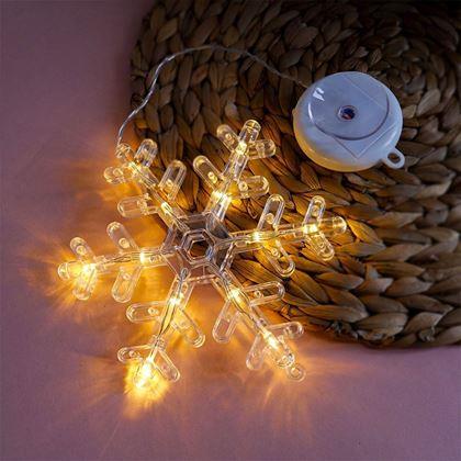 Imaginea din Decoratiune fereastra cu LED de Craciun - fulg de nea