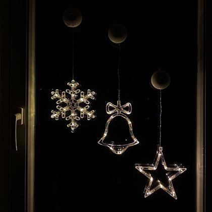 Imaginea din Decoratiune fereastra cu LED de Craciun - fulg de nea