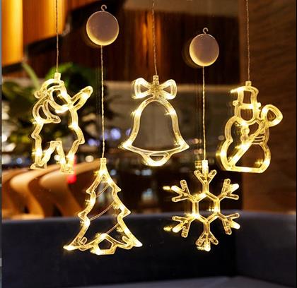 Imaginea din Decoratiune fereastra cu LED de Craciun - fulg de nea
