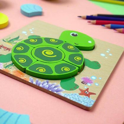 Imaginea din Puzzle din lemn pentru cei mici  -  broasca țestoasă