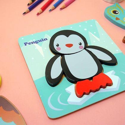 Imaginea din Puzzle din lemn pentru cei mici  -  pinguinul