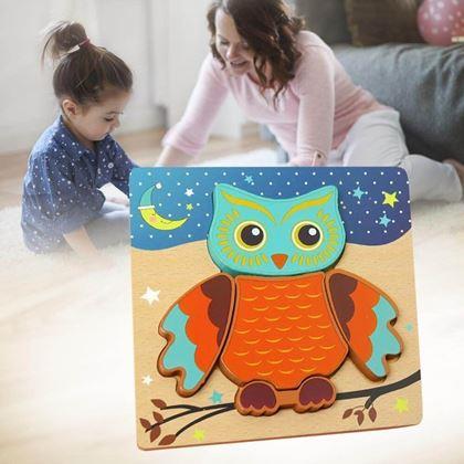 Imaginea din Puzzle din lemn pentru cei mici  -  bufniță