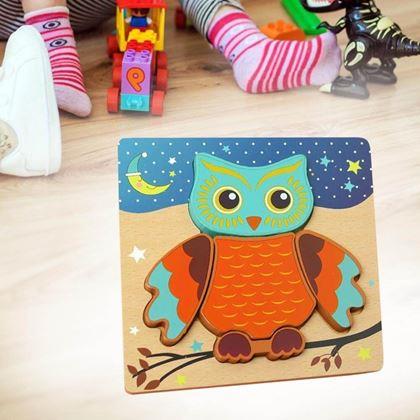 Imaginea din Puzzle din lemn pentru cei mici  -  bufniță