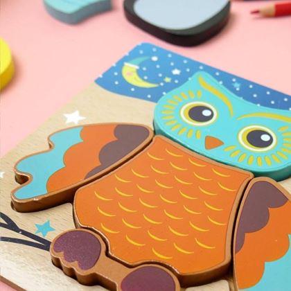 Imaginea din Puzzle din lemn pentru cei mici  -  bufniță