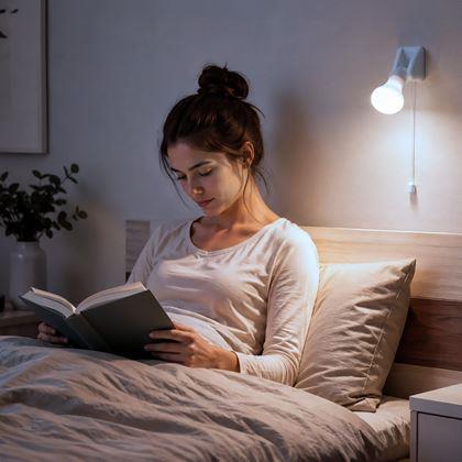 Imaginea din Lampi LED de perete pentru pat, cu întrerupător cu șnur