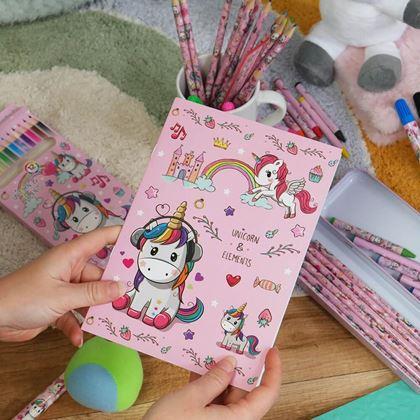 Imaginea din Set de articole școlare pentru copii 35 buc  -  unicorns