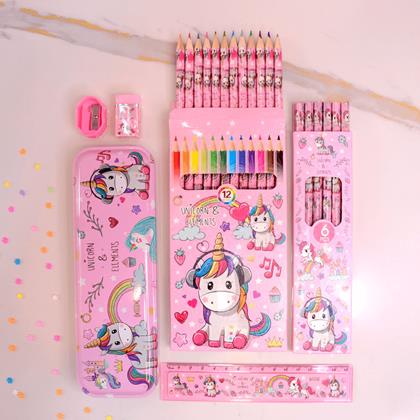 Imaginea din Set de articole școlare pentru copii 35 buc  -  unicorns