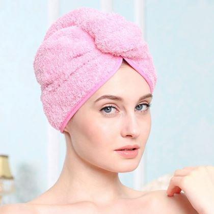 Imaginea din Prosop turban pentru păr - roz