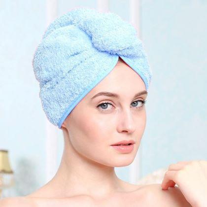 Imaginea din Prosop turban pentru păr - albastru
