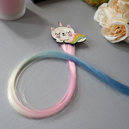 Imaginea din Extensie de păr pentru copii cu agrafă  -  unicorn