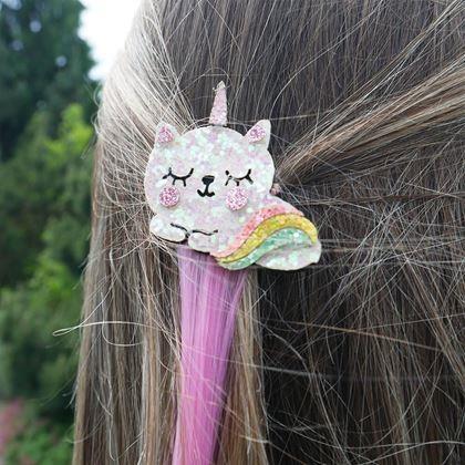 Imaginea din Extensie de păr pentru copii cu agrafă  -  unicorn