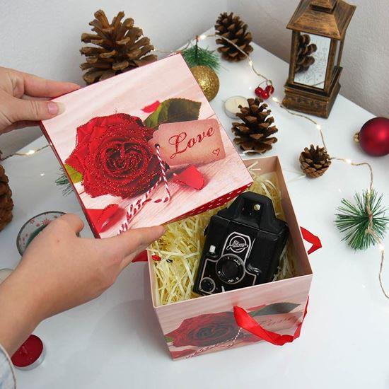 Imaginea din Cutie de cadou 15 cm  - trandafir de Valentine’s Day