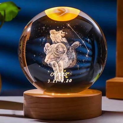 Imaginea Glob luminos LED semn zodiacal 