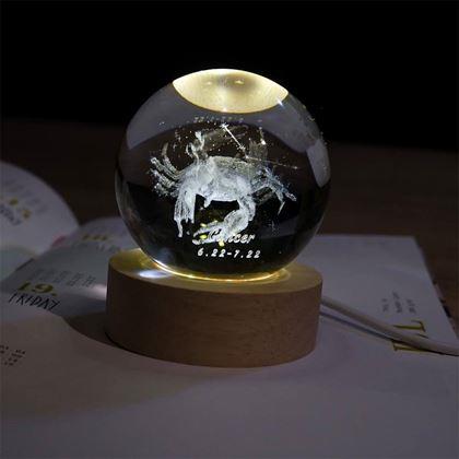 Imaginea din Glob luminos LED semn zodiacal  -  Rac
