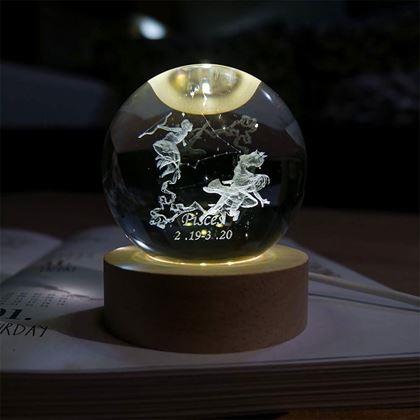 Imaginea din Glob luminos LED semn zodiacal  -  Pești