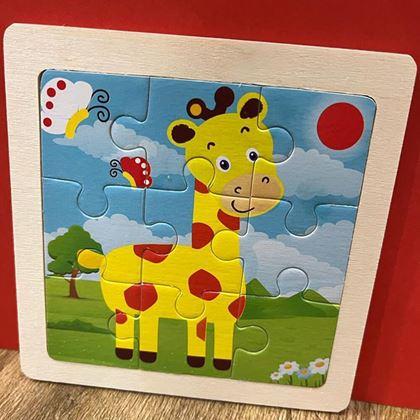 Imaginea din Puzzle din lemn pentru copii - girafă