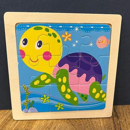Imaginea din Puzzle din lemn pentru copii - broască țestoasă