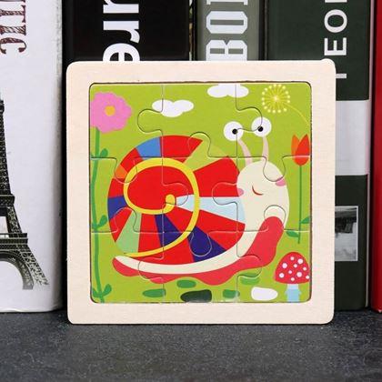 Imaginea din Puzzle din lemn pentru copii - melc