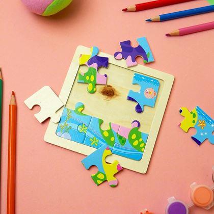 Imaginea din Puzzle din lemn pentru copii - broască țestoasă