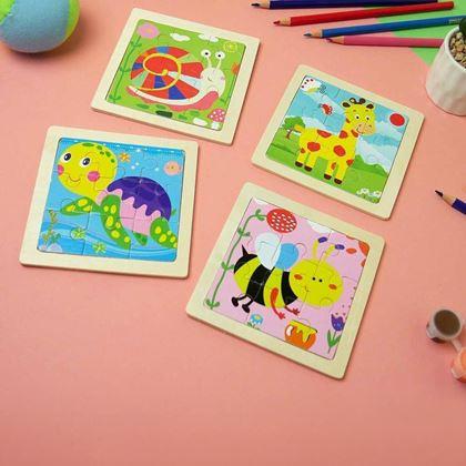 Imaginea din Puzzle din lemn pentru copii - girafă