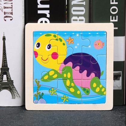 Imaginea din Puzzle din lemn pentru copii - broască țestoasă