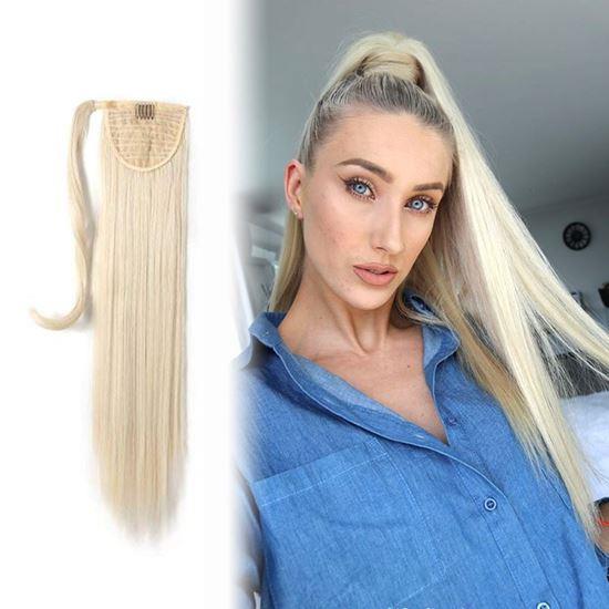 Imaginea din Părulet extensie tip coadă de cal - blond deschis