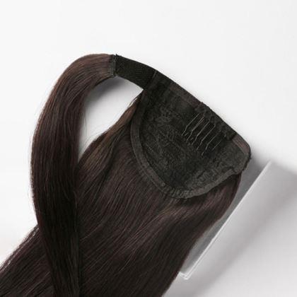 Imaginea din Părulet extensie tip coadă de cal - maro închis