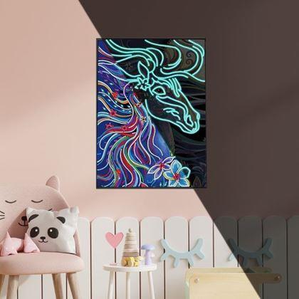 Imaginea din Pictură cu diamante fosforescentă  -  cal