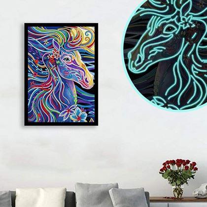 Imaginea din Pictură cu diamante fosforescentă  -  cal